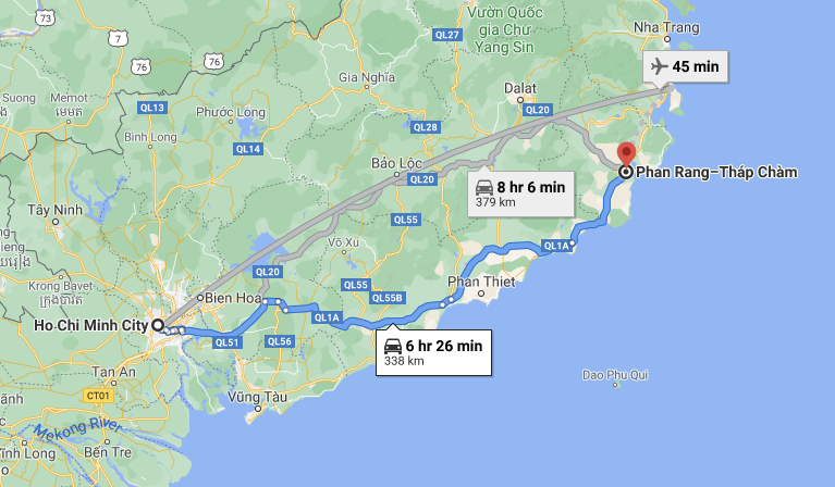 bản đồ du lịch Phan Rang, Hang Rái, vịnh Vĩnh Hy